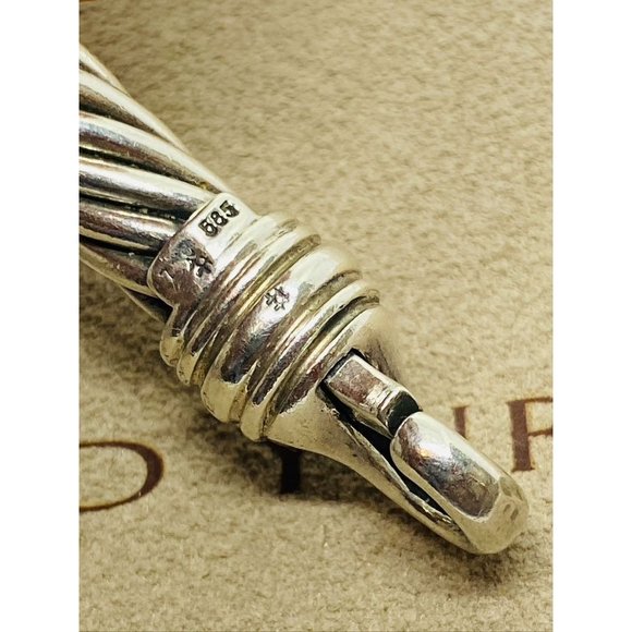 David Yurman Metro Pearl 925 14K Bracelet 7mm pearl  6.75 - Picture 4 of 11